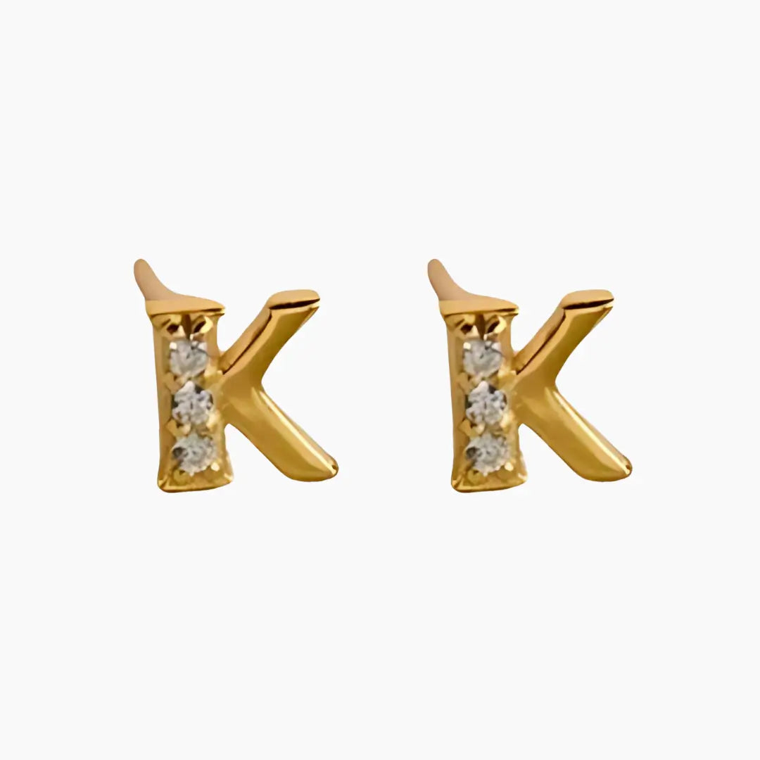 Pendientes Inicial Pavé Studs.