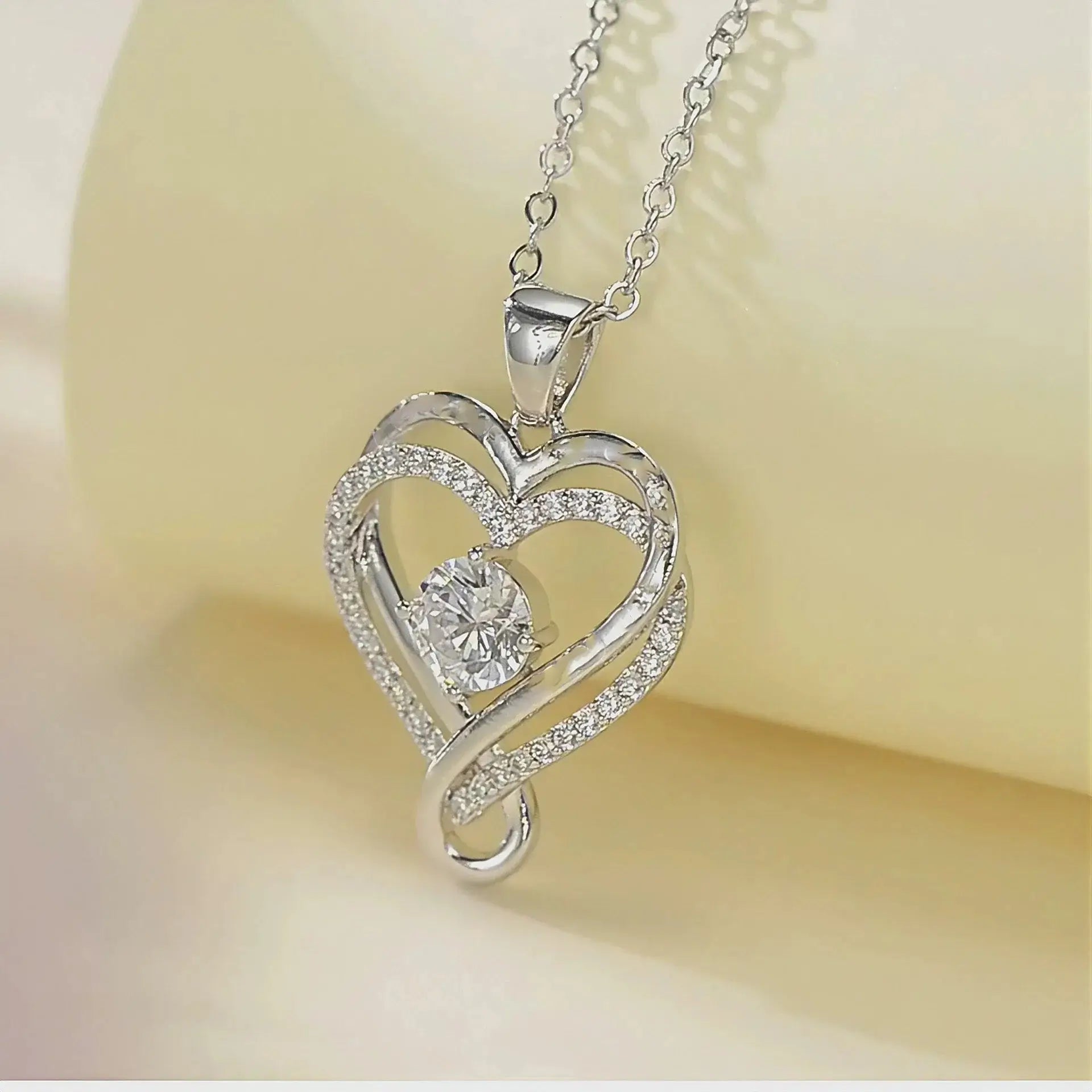 "A MI ESPOSA" COLLAR CORAZÓN PARA SIEMPRE EN PLATA PURA