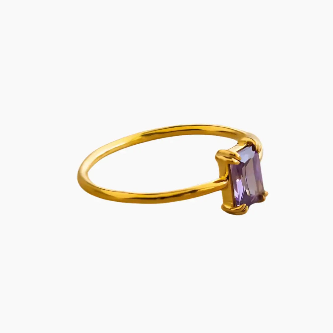 Anillo Emerald Cut Birthstone