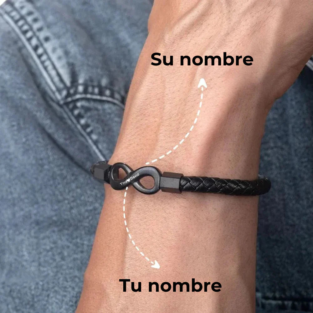 "PARA MI HOMBRE" - PULSERA INFINITA PERSONALIZADA