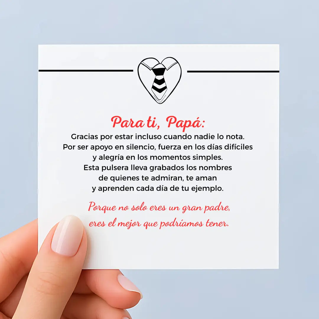 Pulsera El Mejor Papá- Personalizable