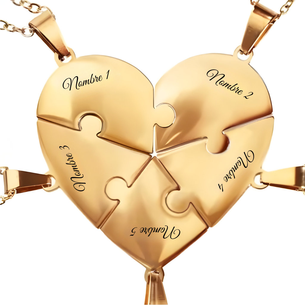 UNIÓN™ - COLLAR PUZZLE FAMILIAR PERSONALIZADO