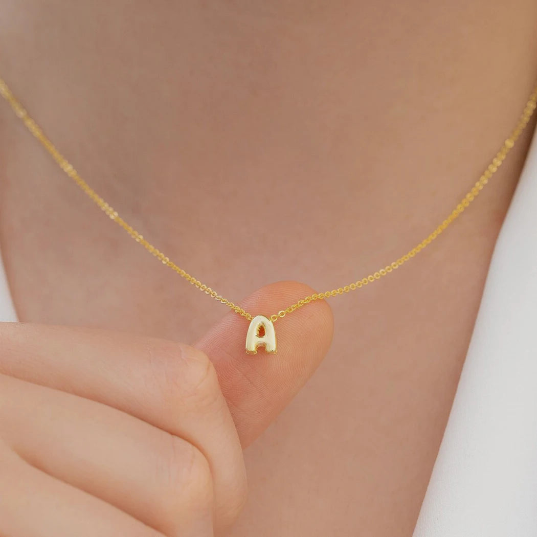 Collar Bubble con Charm de Inicial