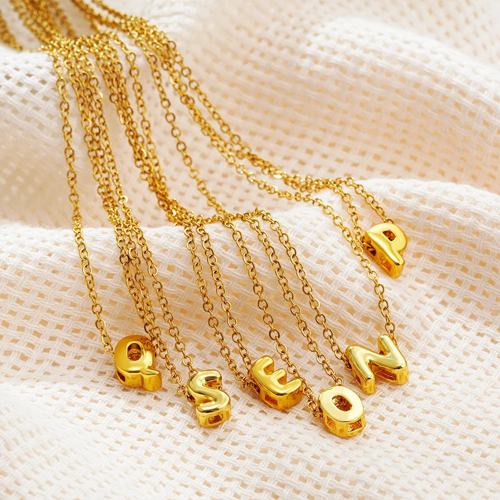 Collar Bubble con Charm de Inicial