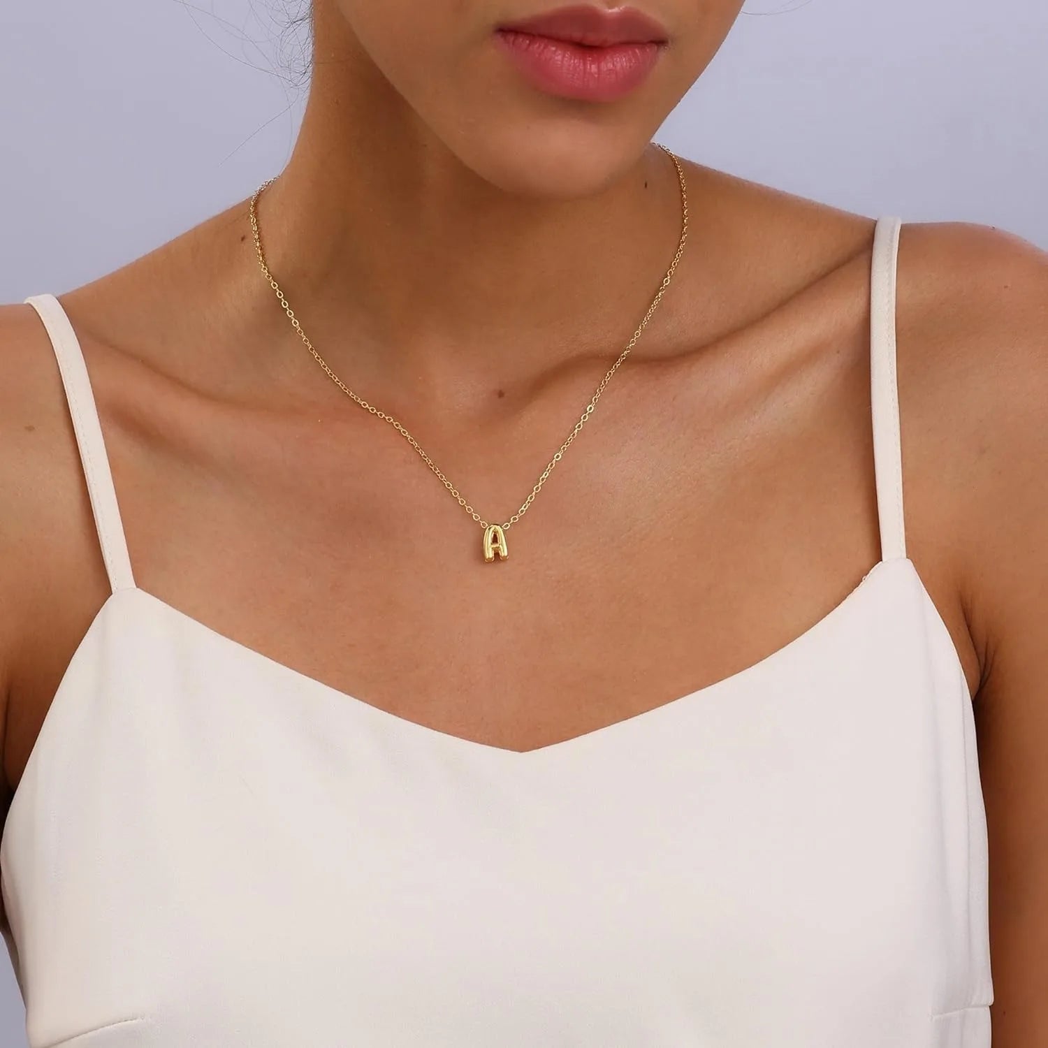 Collar Bubble con Charm de Inicial
