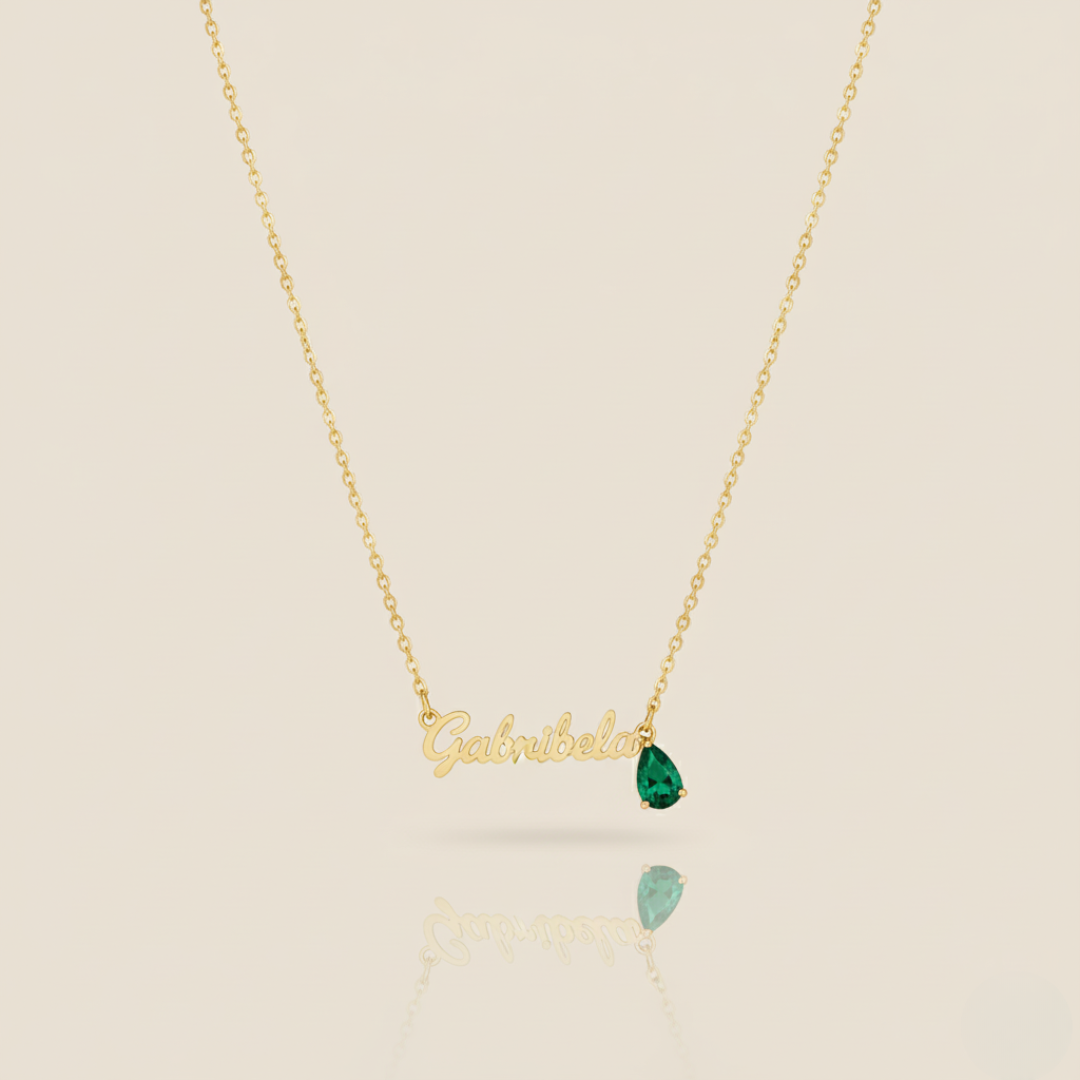Collar con Nombre Signature & Birthstone