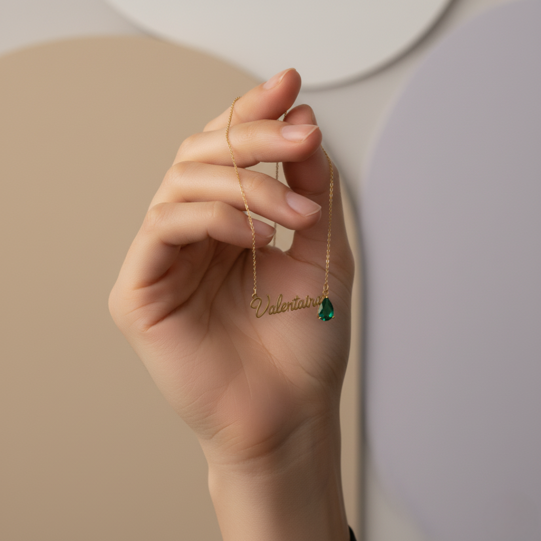 Collar con Nombre Signature & Birthstone