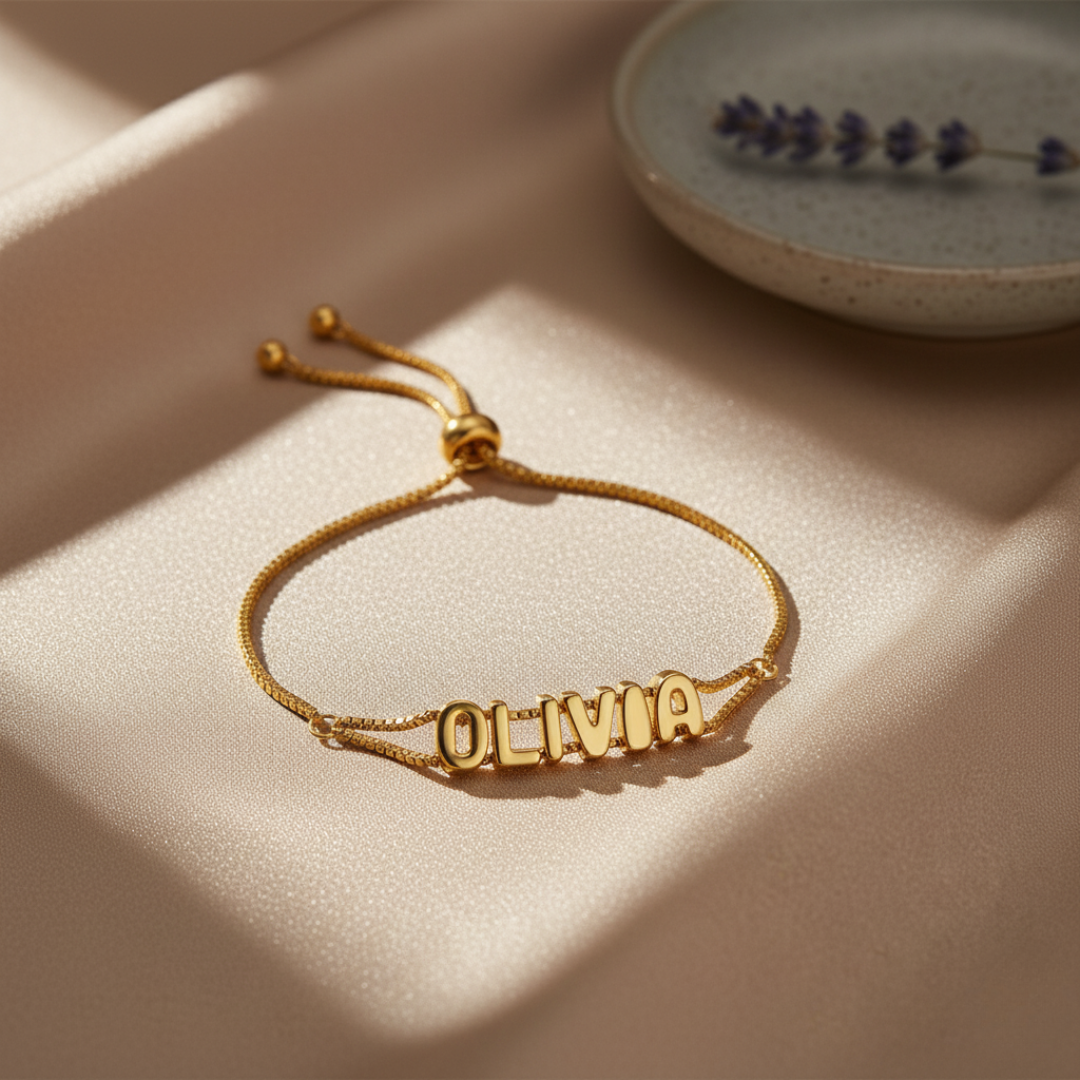 Pulsera Nombre Bubble Style