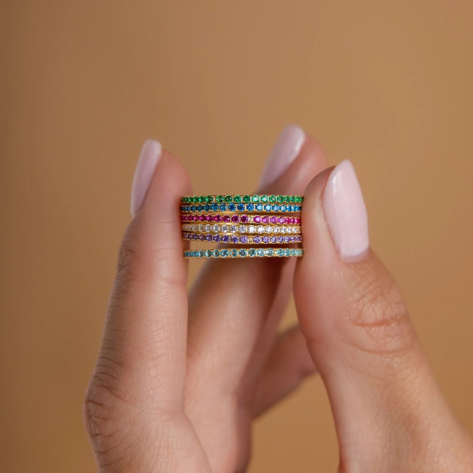 Anillo Eternity Birthstone