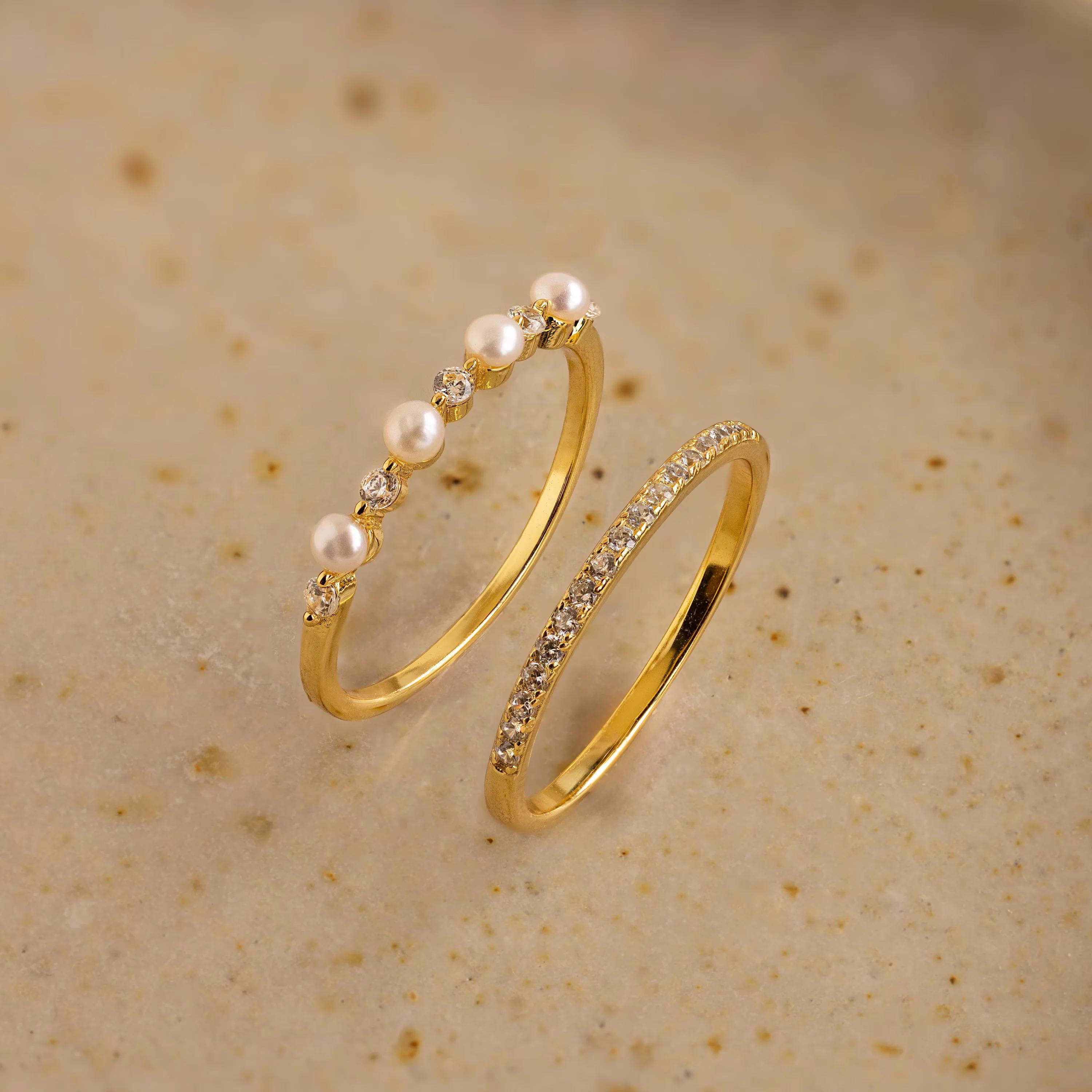 Set de Anillos Pavé Pearl