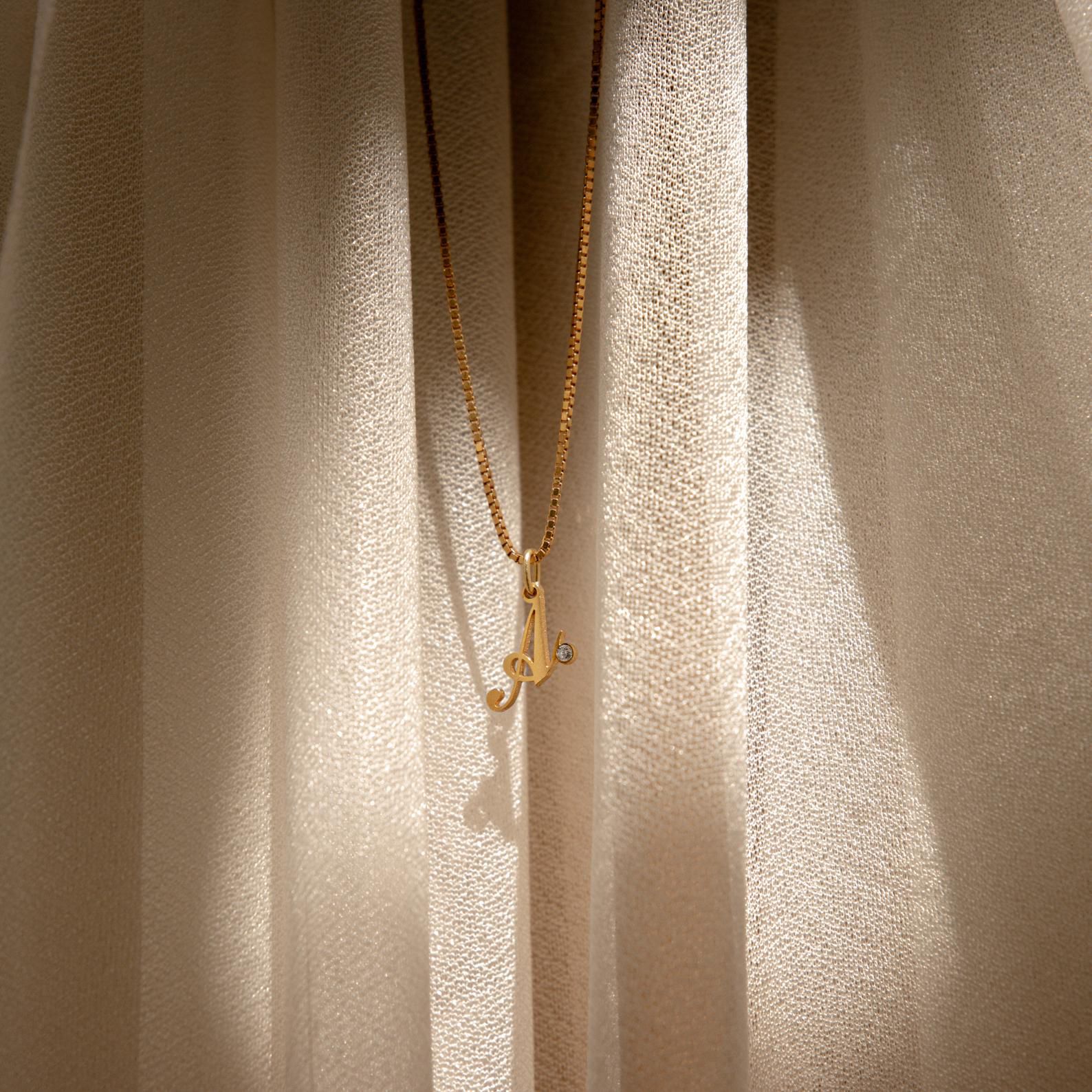 Collar Initial Birthstone