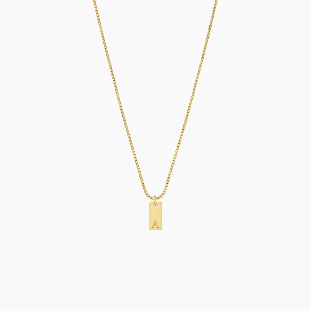 Collar Mini Initial Tag