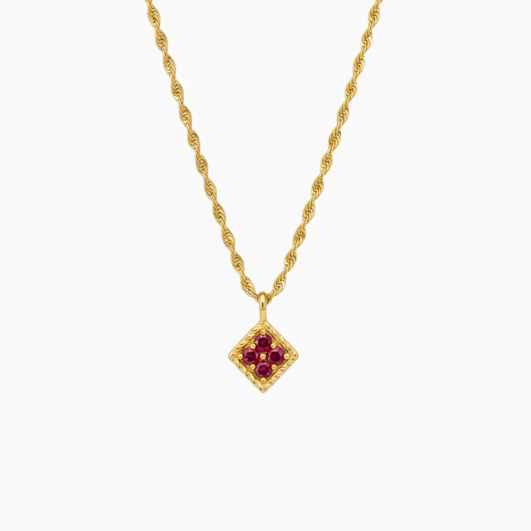Collar Birthstone Diamond Pendant