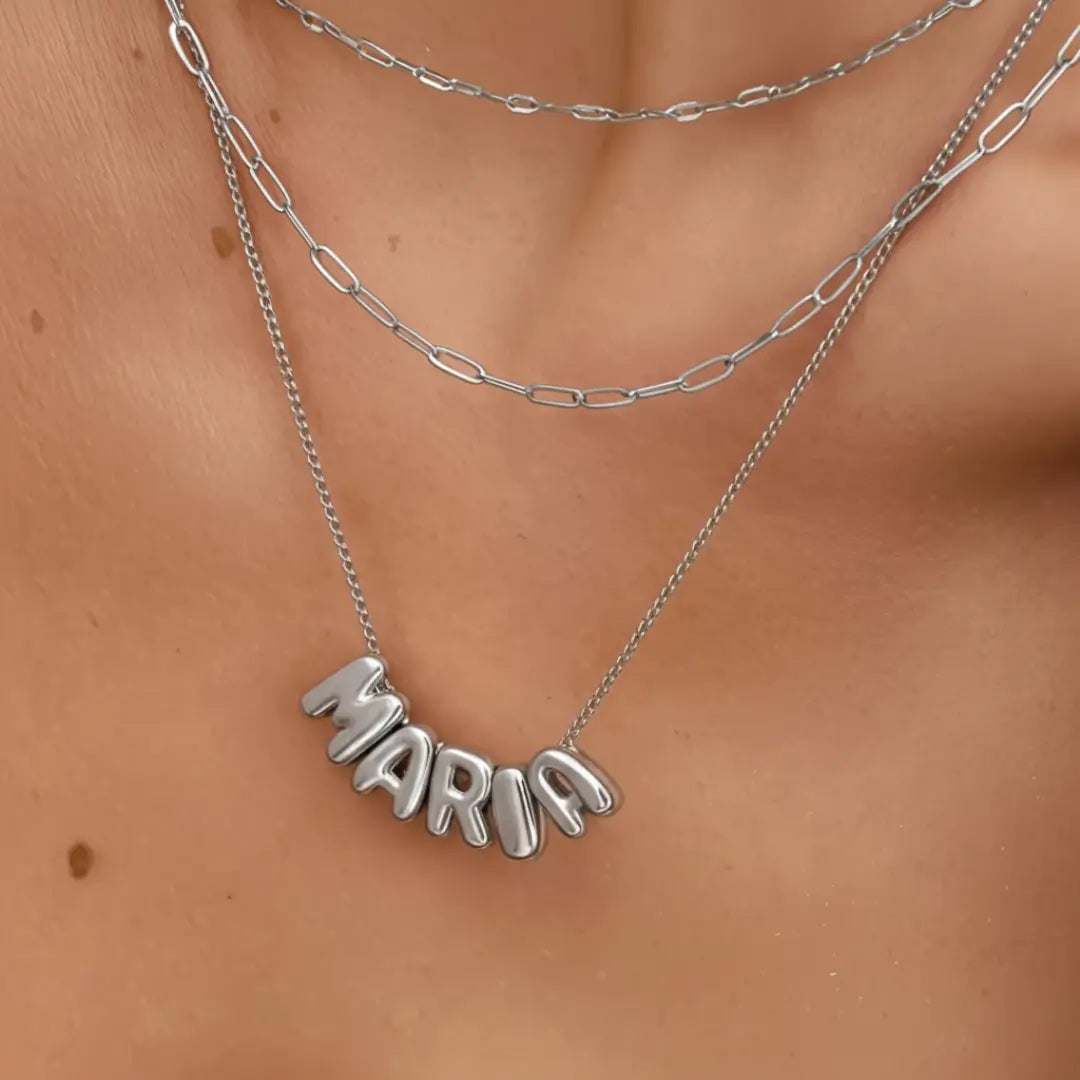 COLLAR BUBBLE CON NOMBRE PERSONALIZABLE