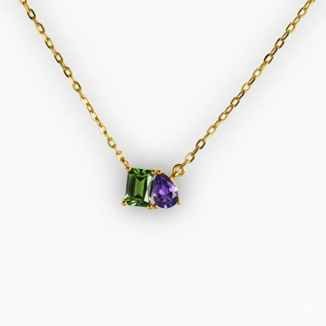 Collar Toi et Moi Birthstone