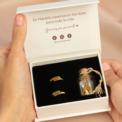 2 Anillos "Sempre juntes" (Catalán/Valenciano)