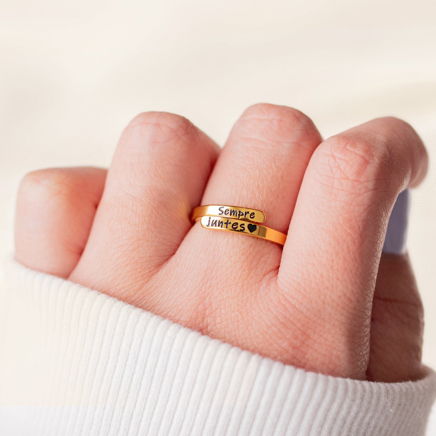 2 Anillos "Sempre juntes" (Catalán/Valenciano)