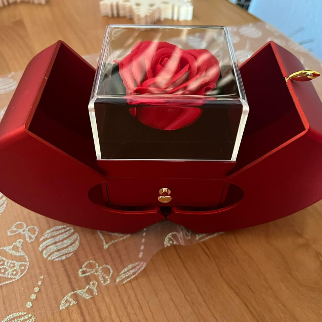 REGALO ÚNICO - ROSA ETERNA Y COLLAR "A MI HIJA"