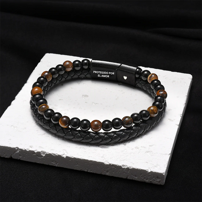 El Guardián – Pulsera de Protección con Ojo de Tigre para Hijo