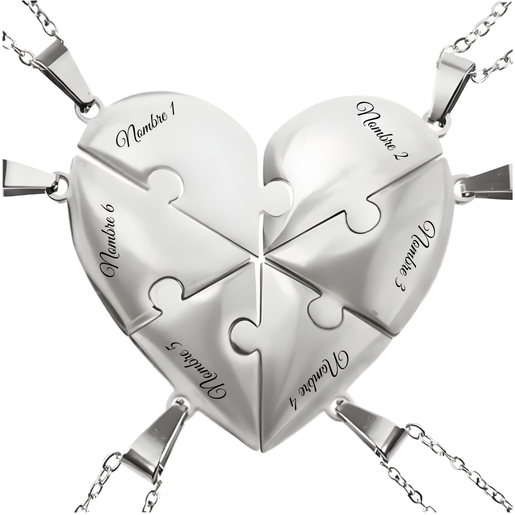 UNIÓN™ - COLLAR PUZZLE FAMILIAR PERSONALIZADO