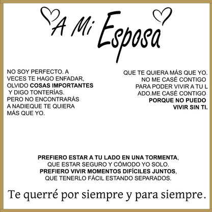 "A MI ESPOSA" COLLAR CORAZÓN PARA SIEMPRE EN PLATA PURA