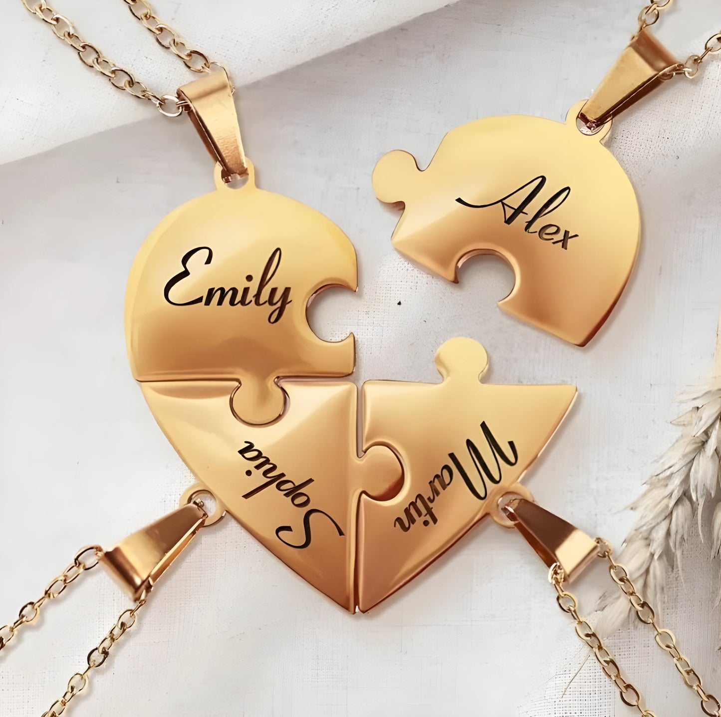 UNIÓN™ - COLLAR PUZZLE FAMILIAR PERSONALIZADO