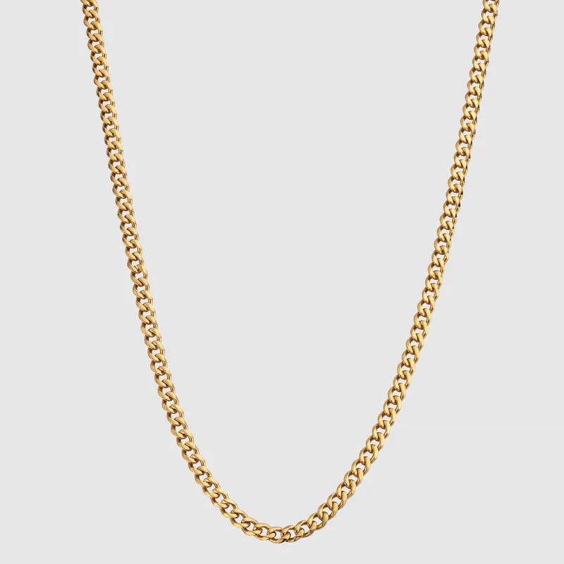 Collar Cuban Style® Dorado para mi Hijo (con carta dedicada y Caja con Luz)