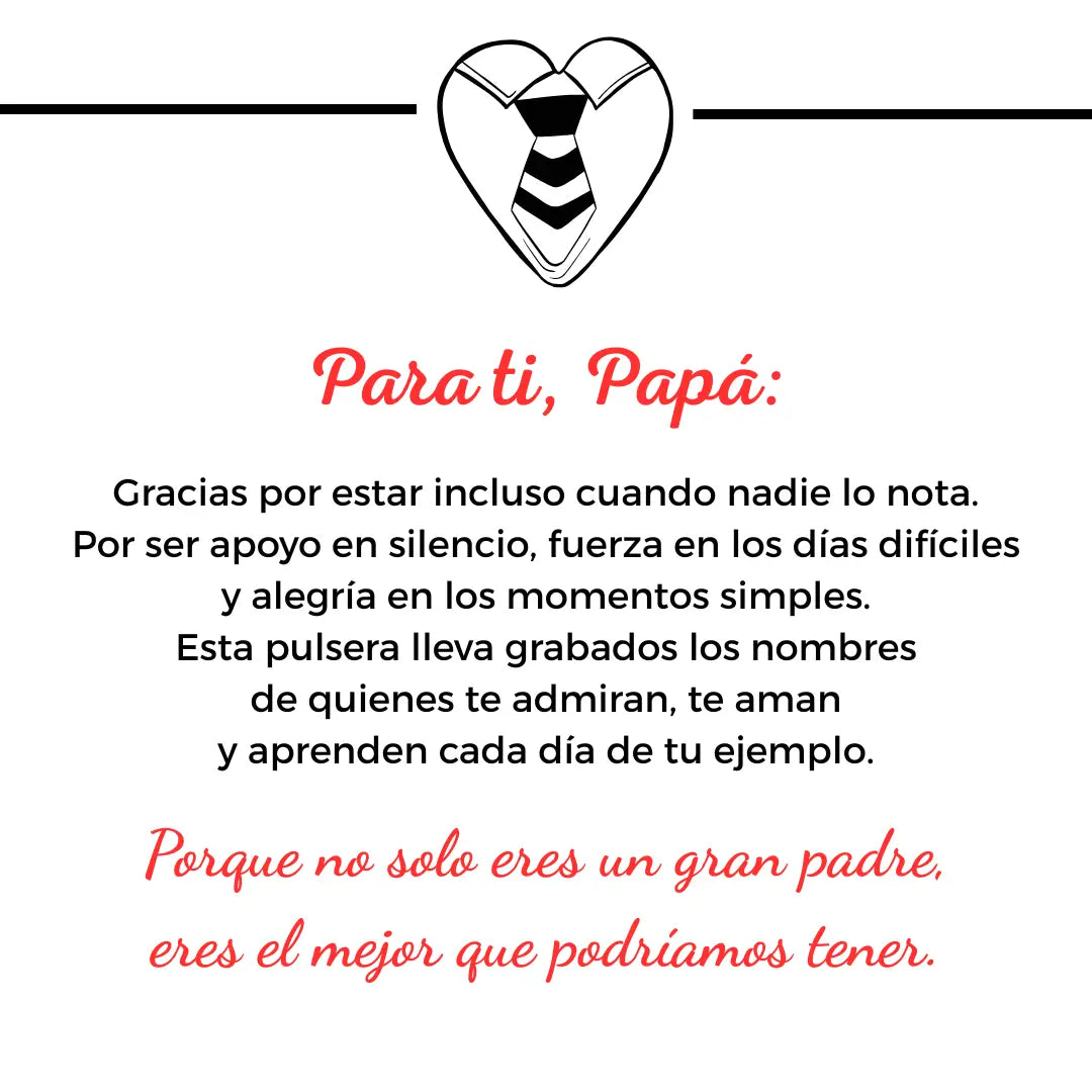 Pulsera El Mejor Papá- Personalizable