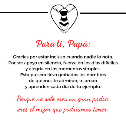 PULSERA EL MEJOR PAPÁ- PERSONALIZABLE