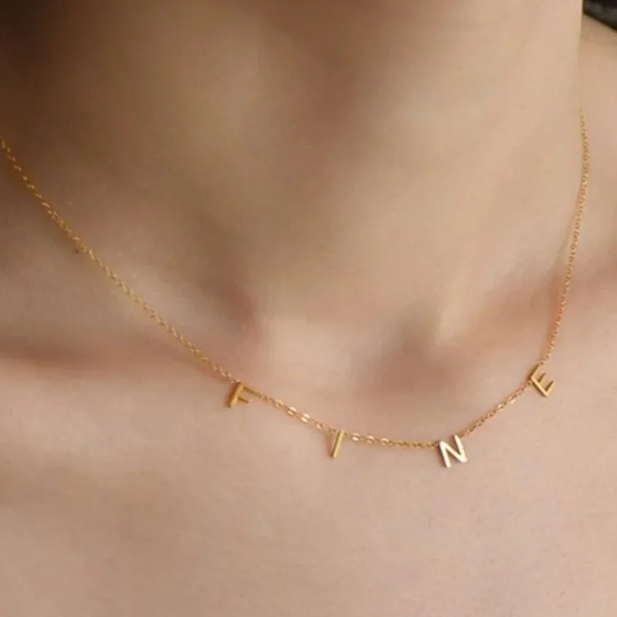 Collar Alice Letter Name