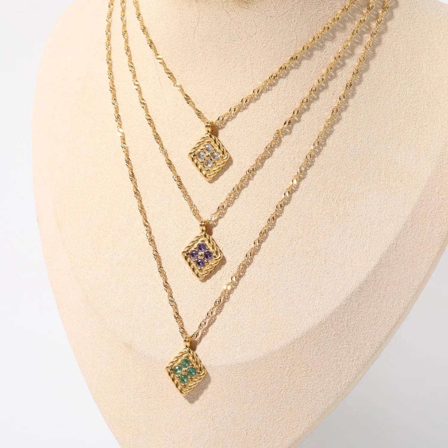 Collar Birthstone Diamond Pendant
