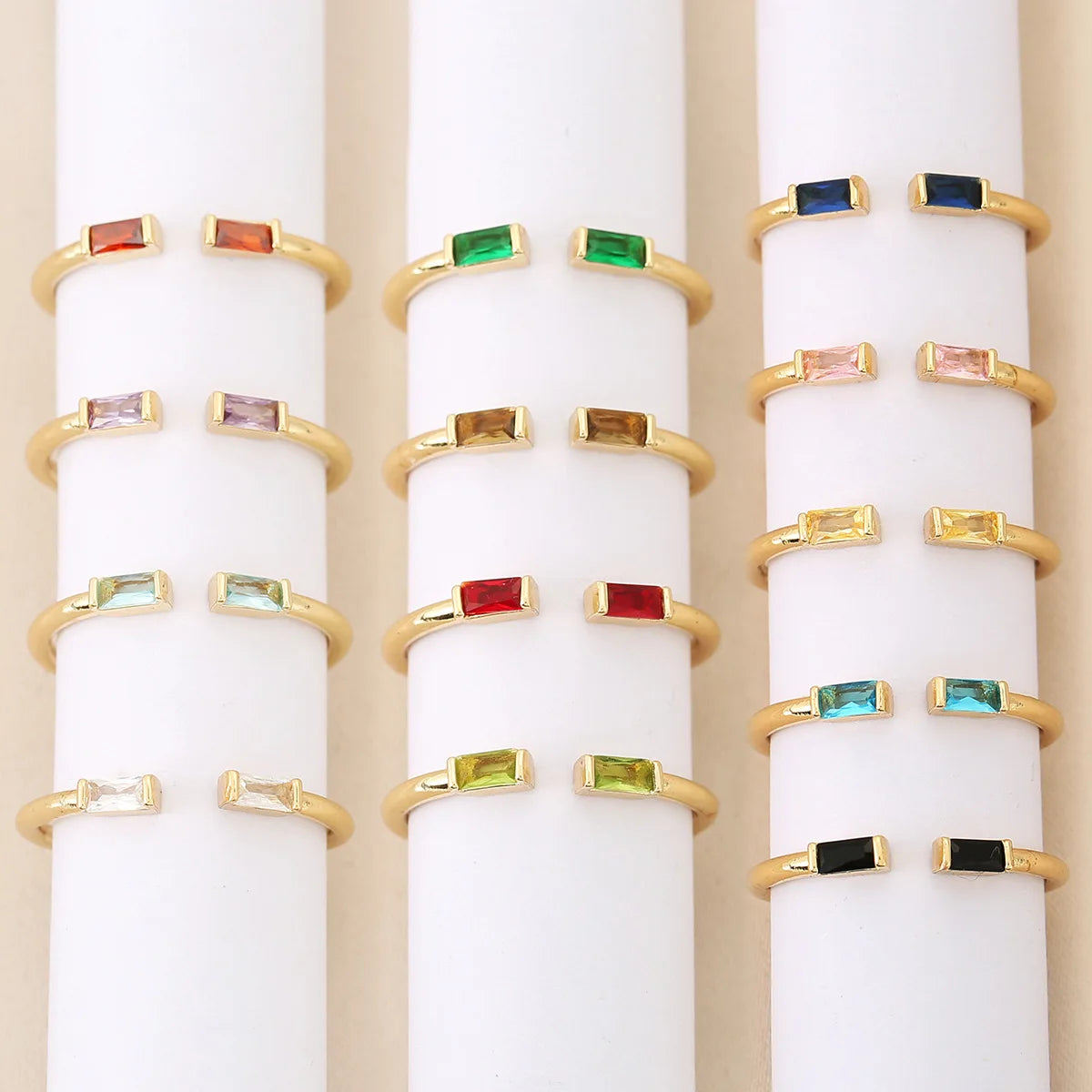 Anillo Duo Baguette Birthstone