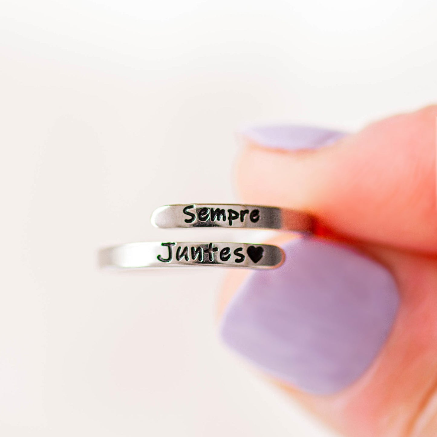 2 Anillos "Sempre juntes" (Catalán/Valenciano)