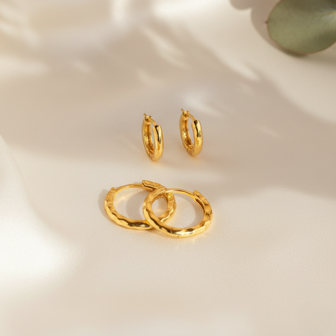 Set de Aros Mini Hammered