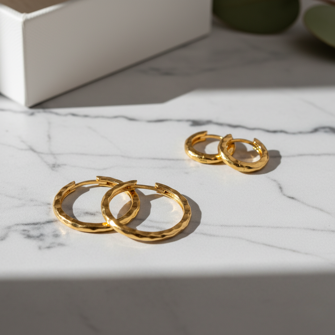 Set de Aros Mini Hammered