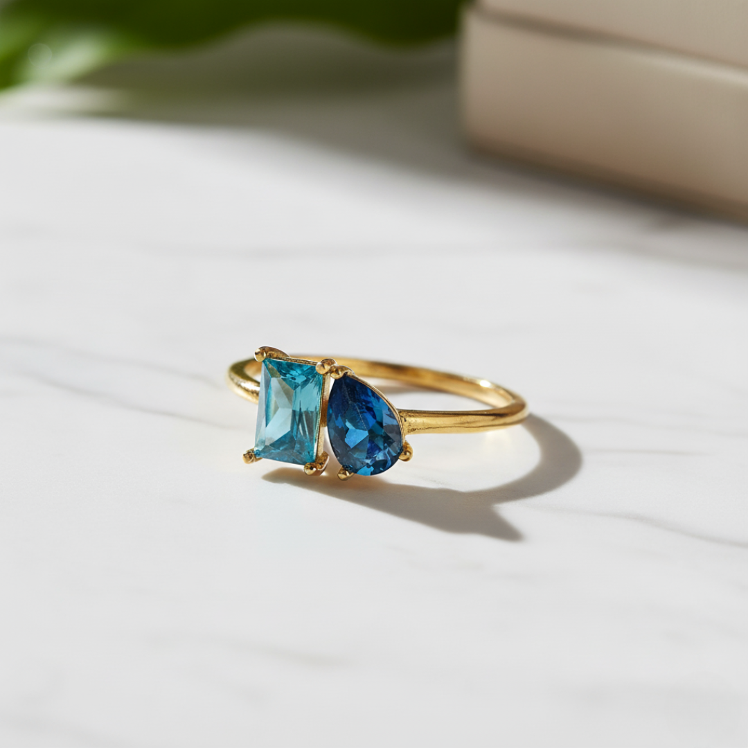 Anillo Toi et Moi Birthstone