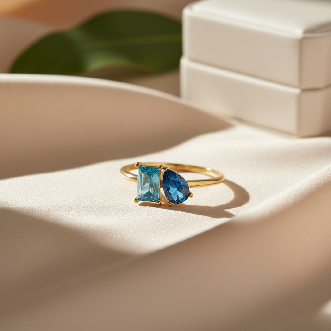 Anillo Toi et Moi Birthstone