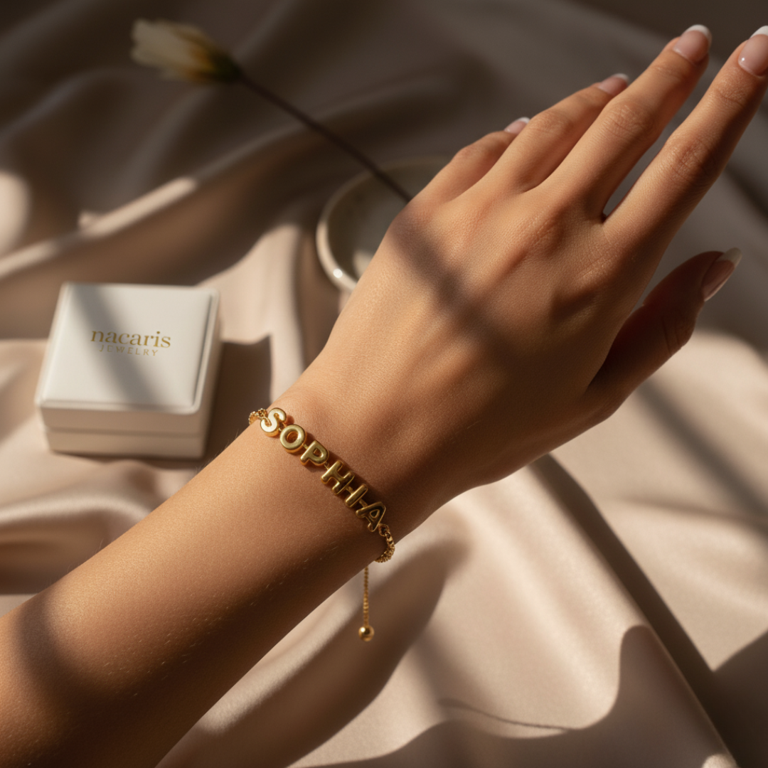 Pulsera Nombre Bubble Style
