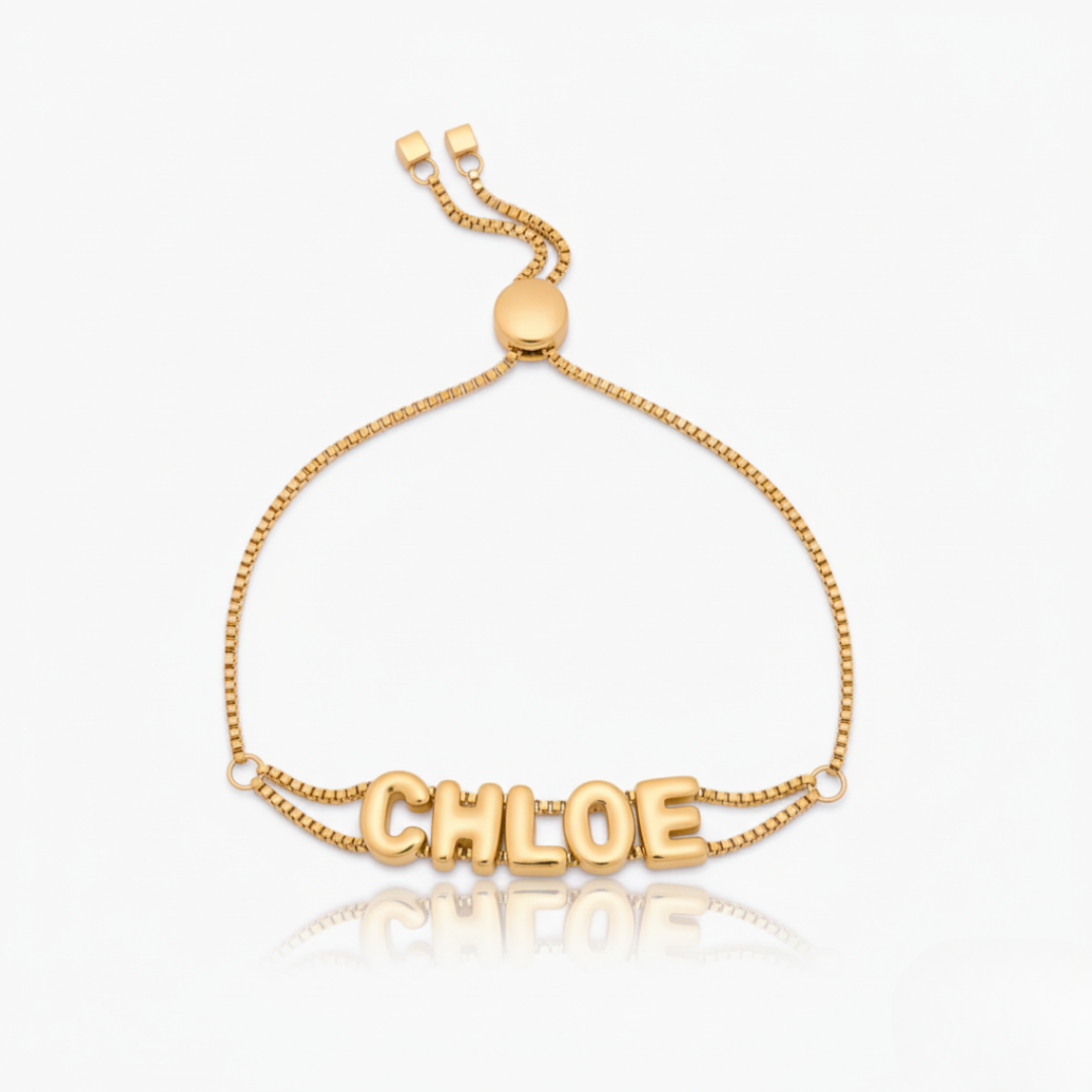 Pulsera Nombre Bubble Style