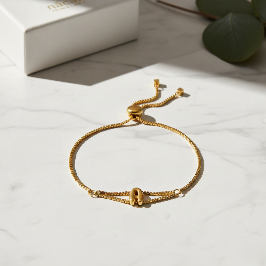 Pulsera Bubble con Inicial