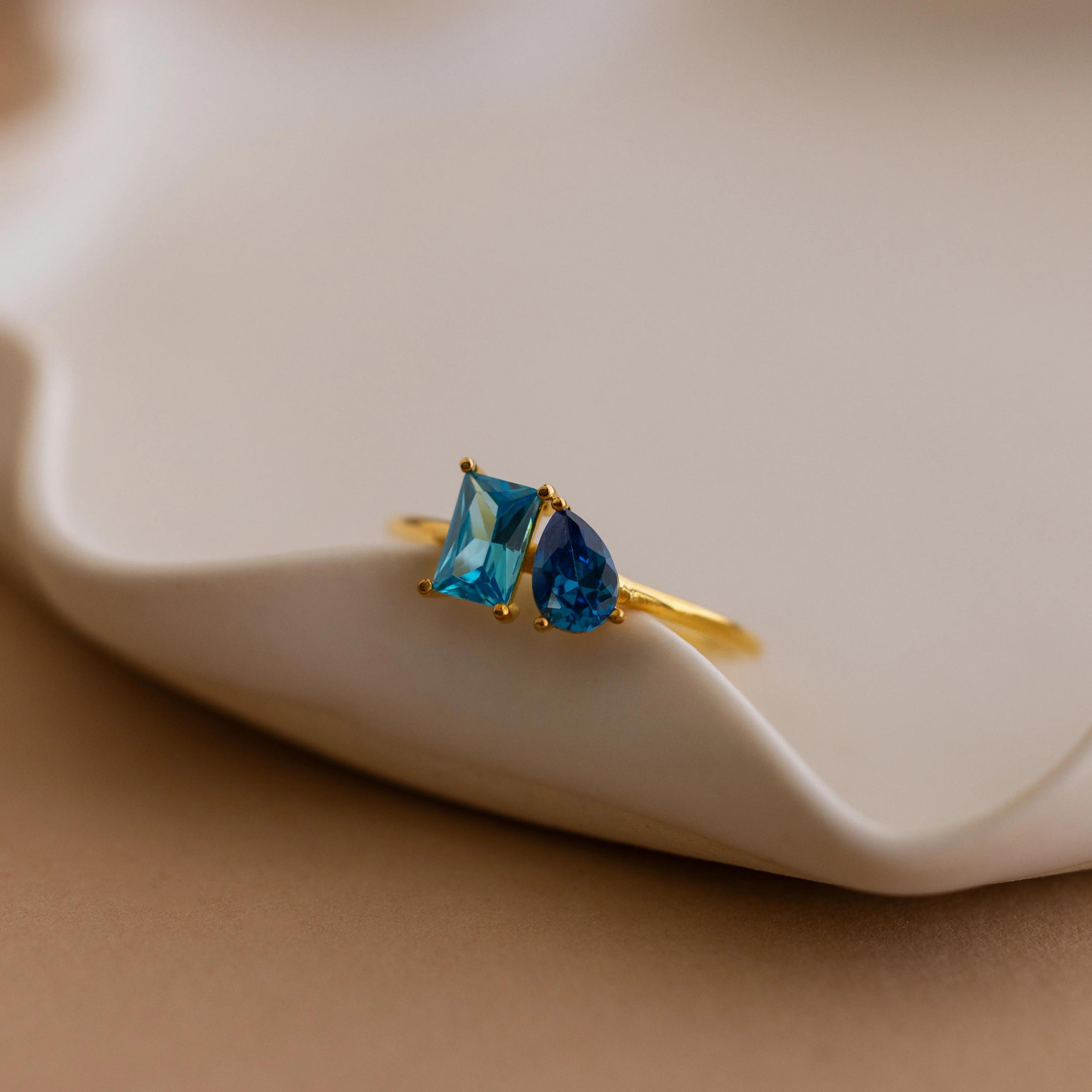 Anillo Toi et Moi Birthstone