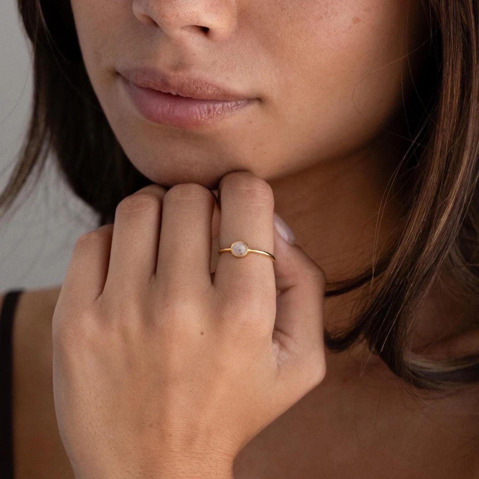 Anillo Dainty Moonstone