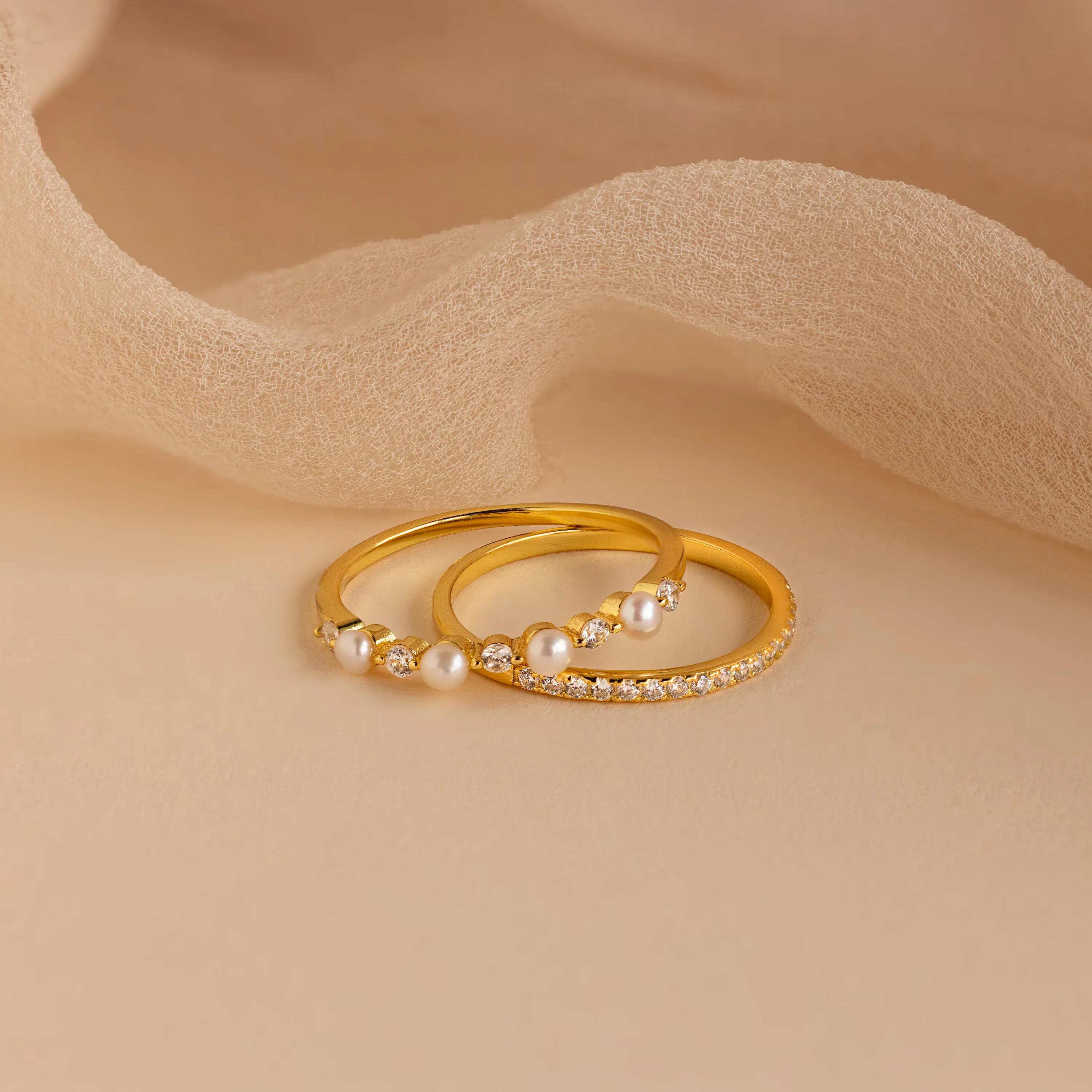 Set de Anillos Pavé Pearl