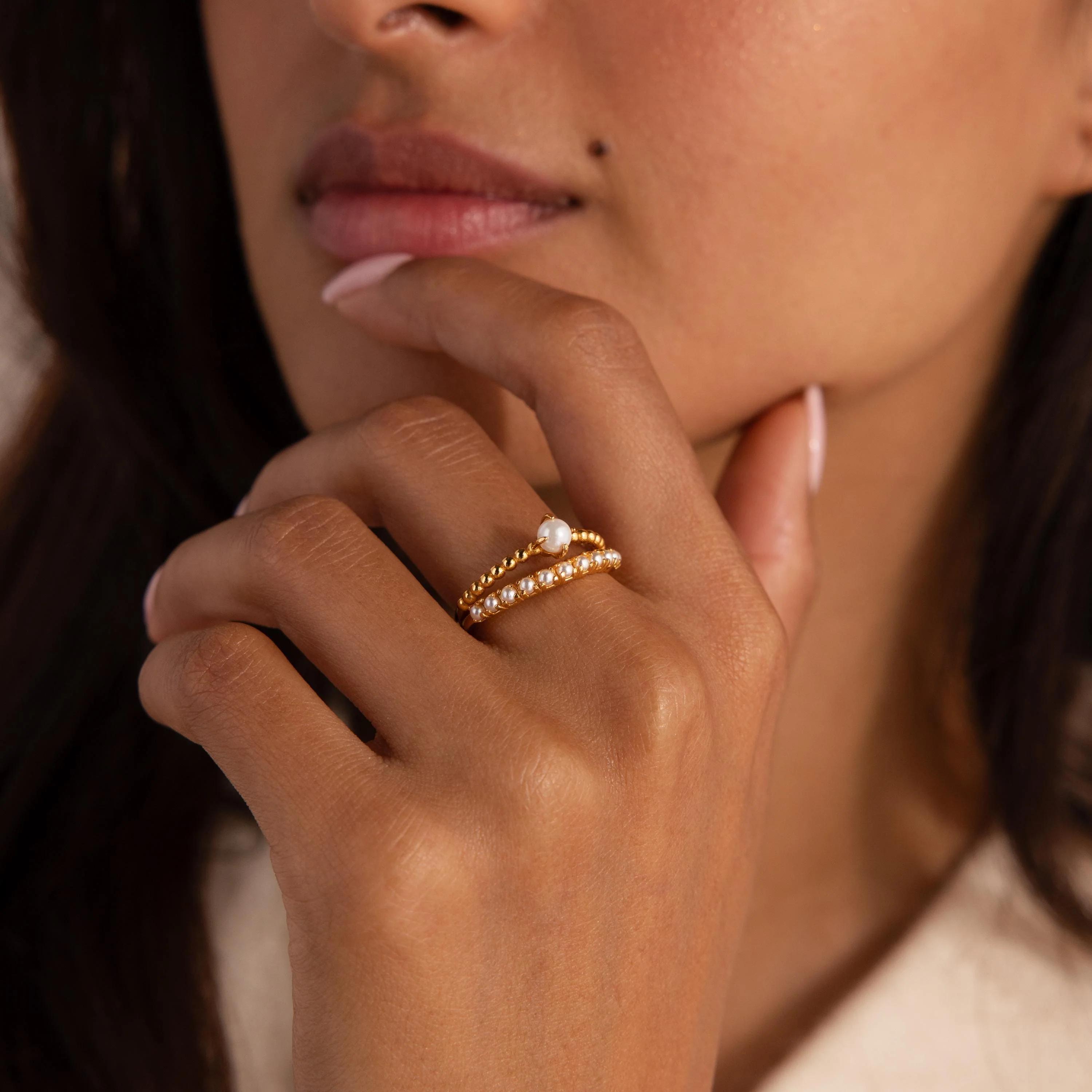 Anillo Pearl Duo