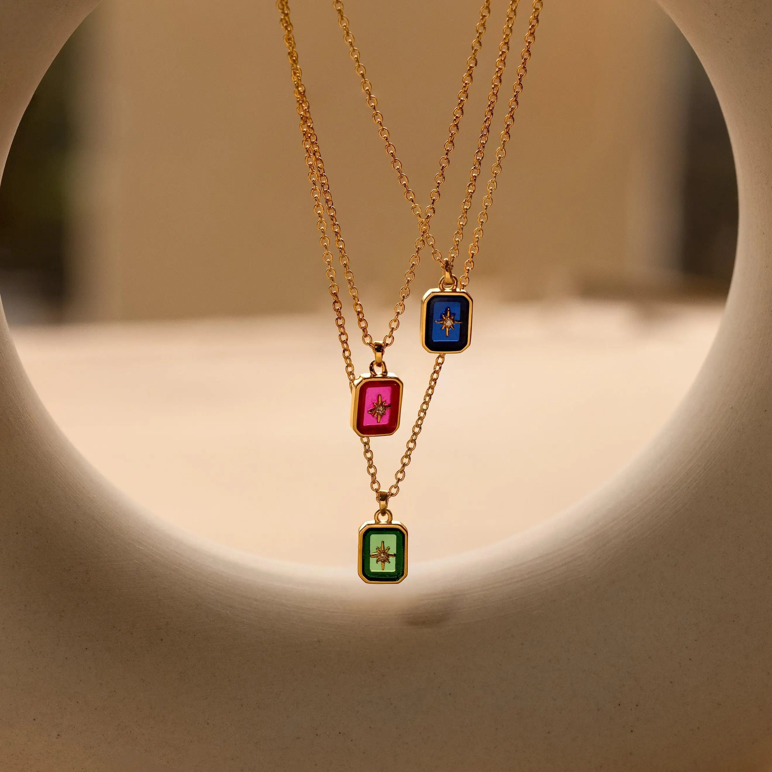COLLAR NORTH STAR BIRTHSTONE