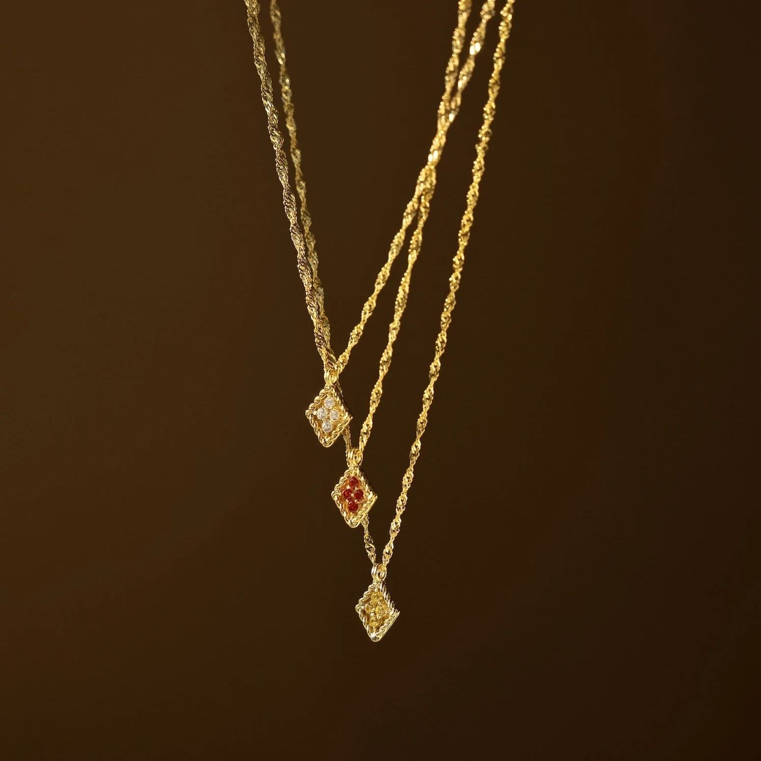 Collar Birthstone Diamond Pendant