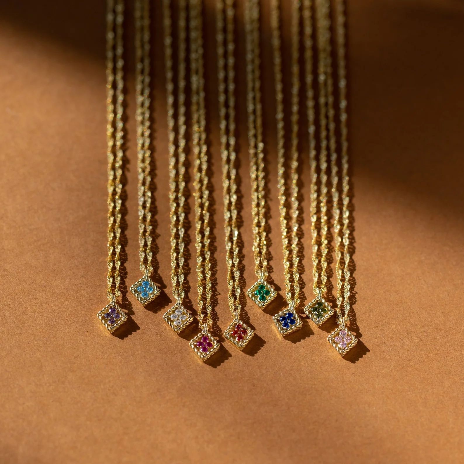 Collar Birthstone Diamond Pendant