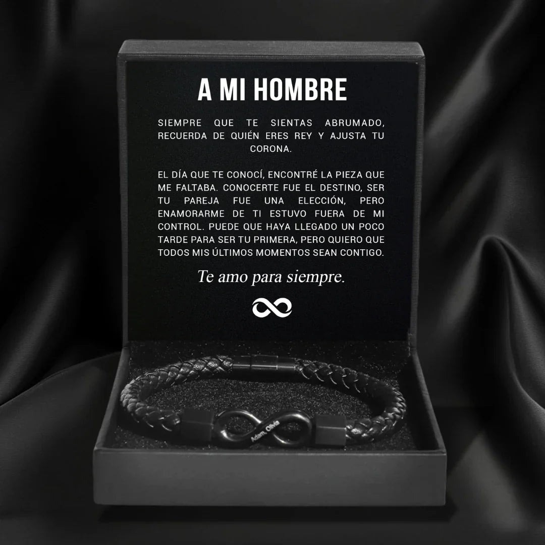 "PARA MI HOMBRE" - PULSERA INFINITA PERSONALIZADA