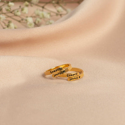2 Anillos "Sempre juntes" (Catalán/Valenciano)