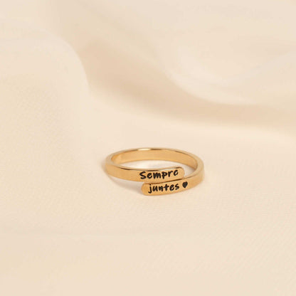 2 Anillos "Sempre juntes" (Catalán/Valenciano)